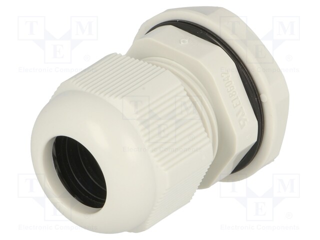 Cable gland; PG16; IP68; Mat: polyamide; grey; UL94V-2; 17.3mm