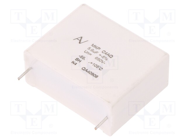 Capacitor: polypropylene; DC-Link; 5.6uF; ESR: 10.7mΩ; C4AQ; THT