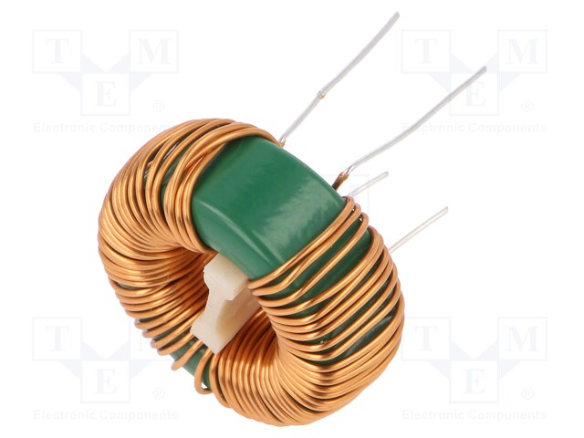 Inductor: wire; THT; 10mH; 5A; 40mΩ; 230VAC; 15x12.5mm; -20÷+50%