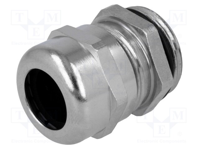 Cable gland; PG16; IP68; Mat: brass; Body plating: nickel