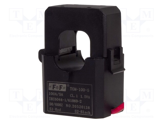 Current transformer; TOM; I AC: 100A; 1.5VA; IP20; Isec.wind.1: 5A