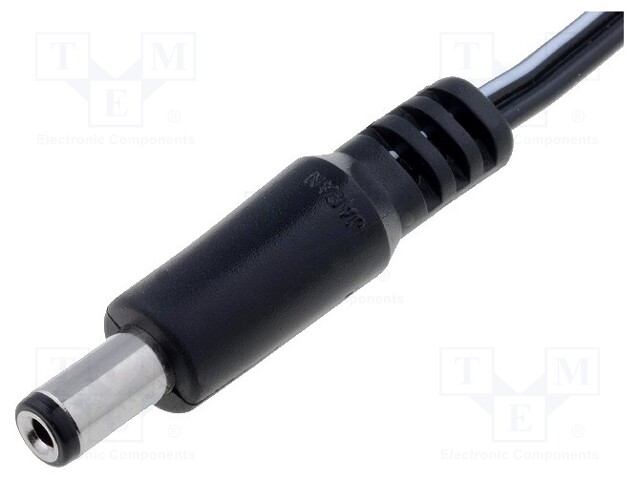 Cable; wires,DC 5,5/2,1 plug; straight; 0.3mm2; 1.8m