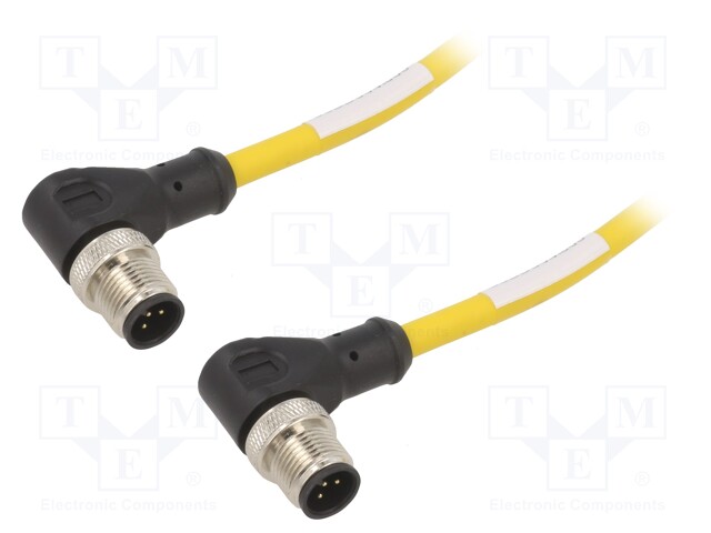 Connection lead; M12; PIN: 5; plug; 250VAC; 4A; PVC; IP68; 250VDC