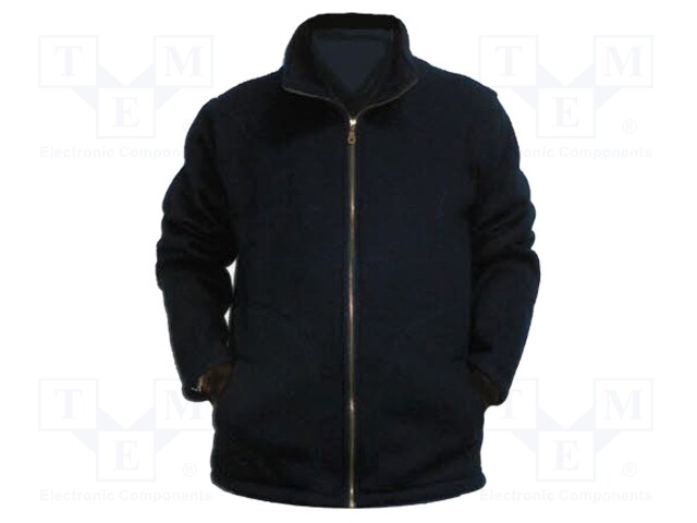 Fleece; ESD; XL; polyester,carbon fiber; blue (dark)