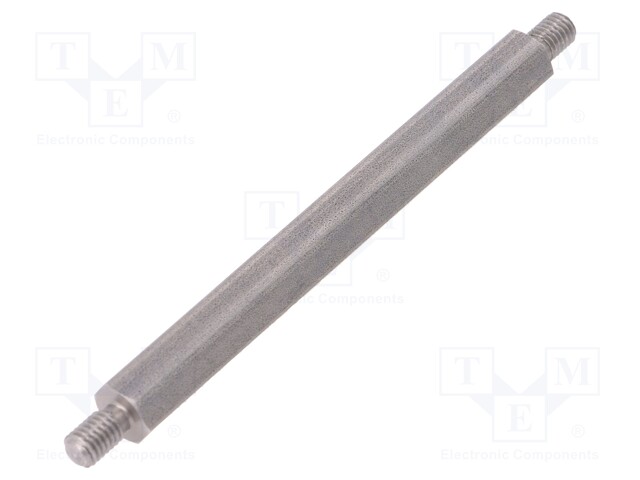 Screwed spacer sleeve; 80mm; Ext.thread: M5; hexagonal