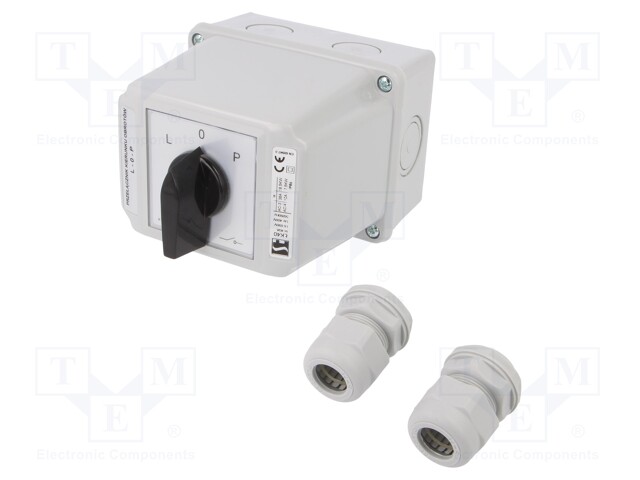 Switch: cam switch; Stabl.pos: 3; 40A; L-0-P; Poles: 3; Pos: 3; IP65