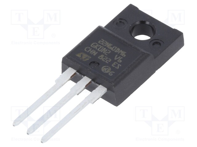 Transistor: N-MOSFET; 600V; 9.5A; Idm: 43A; 29W; TO220FP