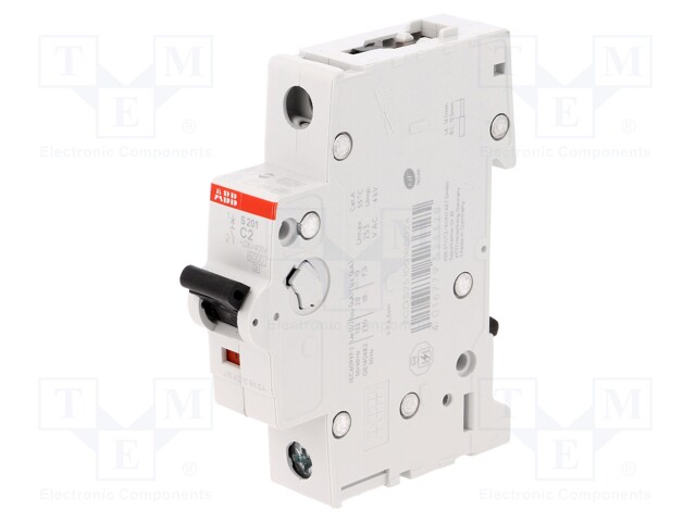 Circuit breaker; 230VAC; Inom: 2A; Poles: 1; DIN; Charact: C; 6kA