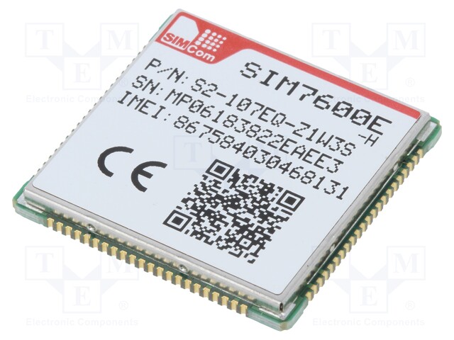 Module: LTE; Down: 150Mbps; Up: 50Mbps; SMD; 30x30x2.9mm