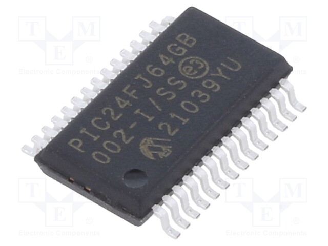 PIC microcontroller; Memory: 64kB; SRAM: 8kB; 32MHz; SMD; SSOP28