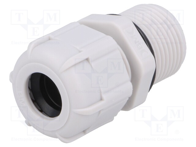 Cable gland; with long thread; PG11; IP68; Mat: polyamide; grey