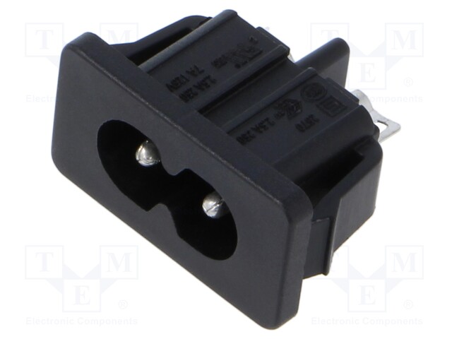 POWER ENTRY, PLUG/RCPT, 2.5A, 250VAC