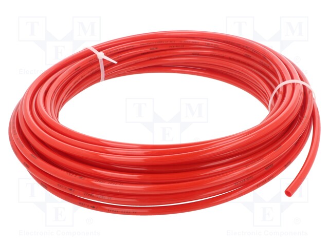 Pneumatic tubing; TPE (thermoplastic elastomer); red; 22mm