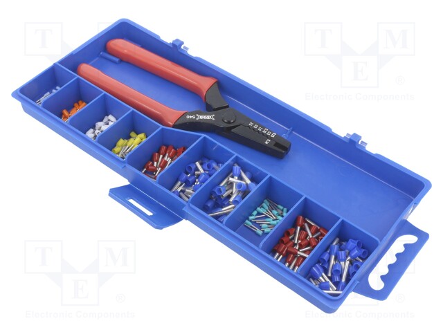 Kit: designed for terminal crimping; 0.25÷2.5mm2; box