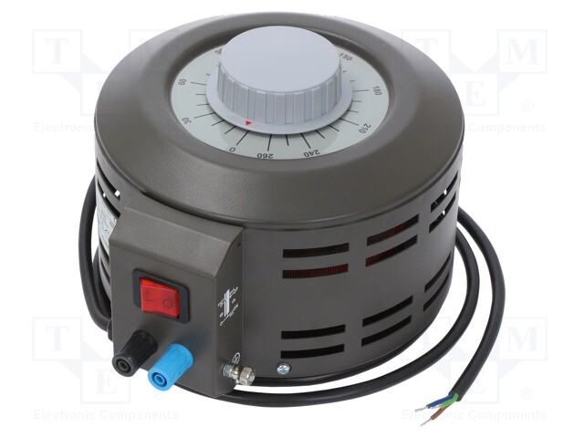 Variable autotransformer; 230VAC; Power: 2.08kVA; Uout: 0÷260V; 8A