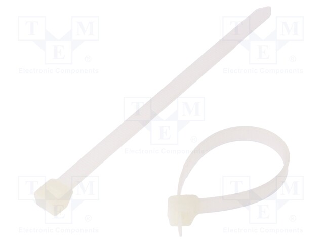 Cable tie; L: 150mm; W: 7.6mm; polyamide; 533N; natural; -40÷85°C