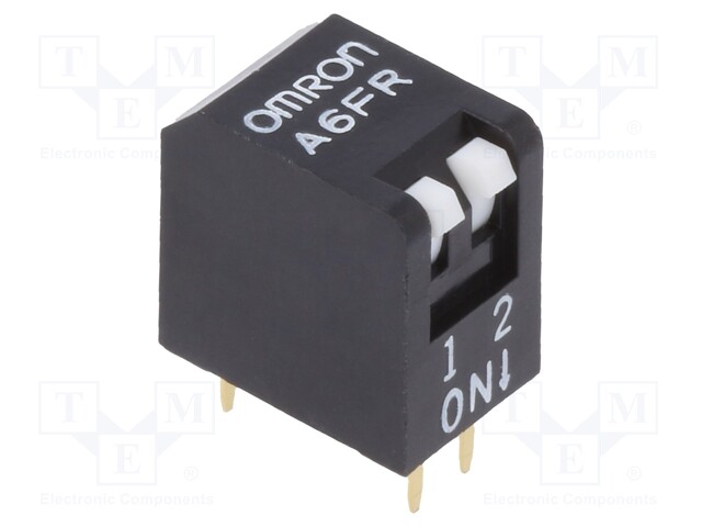 Switch: DIP-SWITCH; Poles number: 2; ON-OFF; 0.025A/24VDC; Pos: 2