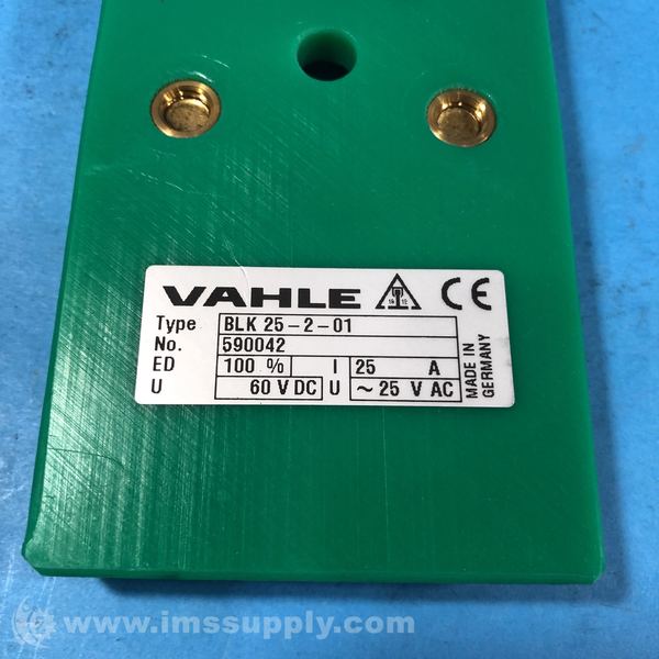 VAHLE CHARGING CONTACT, BLK 25-2-01, BASE PLATE, 2- PHASE