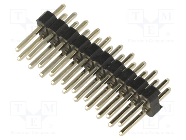 Socket; pin strips; male; 2.54mm; PIN: 20; THT; on PCBs; gold-plated