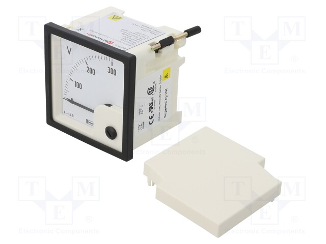 Meter: panel; analogue; 0÷300V; True RMS; 300V; Class: 1,5; 50÷60Hz