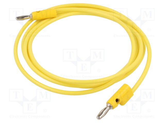 Test lead; 60VDC; 30VAC; 15A; Len: 1.829m; yellow; Series: B