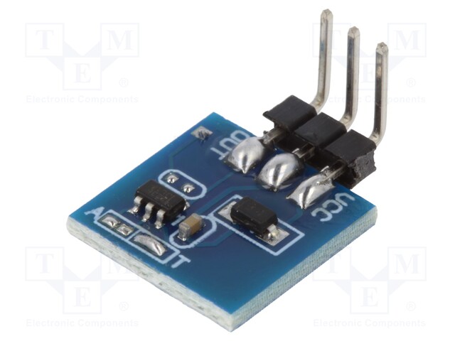 Sensor: touch; capacitive; Channels: 1; IC: TTP223; 2.4÷5.5VDC