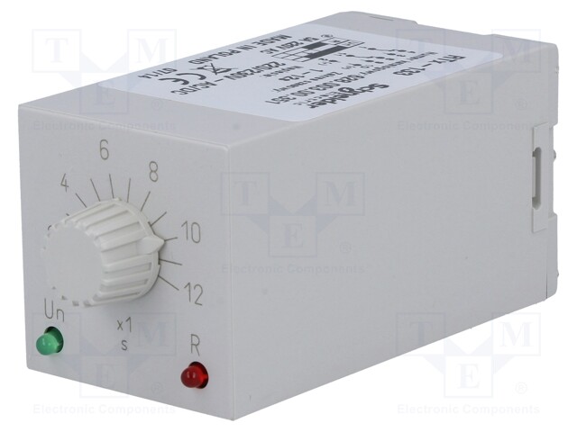 Timer; 1÷12s; DPDT; 230VAC/5A; 220÷230VAC; 220÷230VDC; undecal