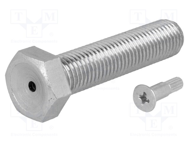 Pin; M12; Plunger mat: steel; Plating: zinc; Thread len: 80mm