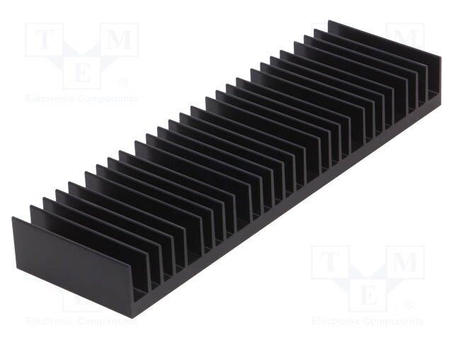 Heatsink: extruded; grilled; black; L: 75mm; W: 250mm; H: 30mm