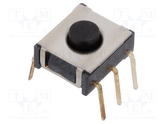 Switch: microswitch TACT; Pos: 2; 0.05A/48VDC; OFF-(ON); round