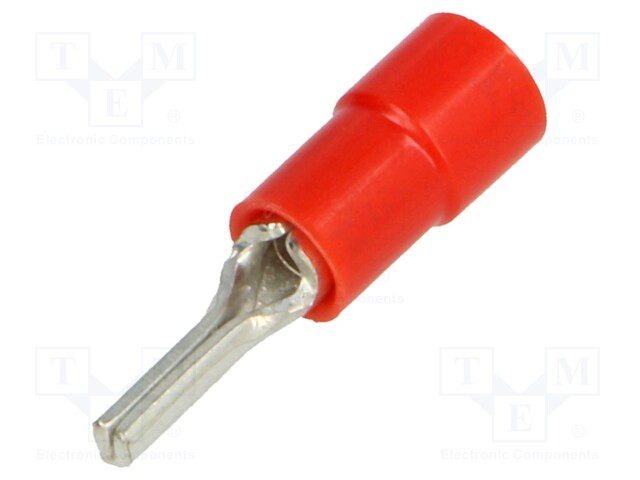 Wire pin terminal; Ø: 1.8mm; 0.25÷1.5mm2; crimped; for cable; red