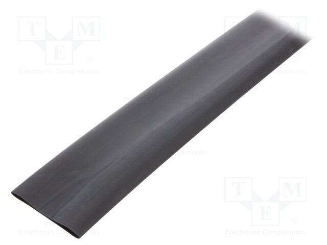 Heat shrink sleeve; glueless; 2: 1; 32mm; L: 1m; black; polyolefine