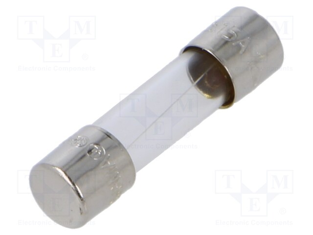 Fuse: fuse; quick blow; 3.15A; 125VAC; cylindrical,glass; 5x20mm