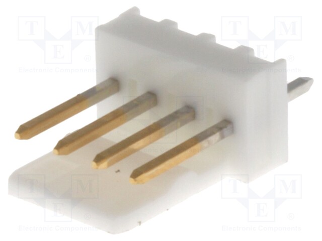 Socket; wire-board; male; KK 254; 2.54mm; PIN: 4; THT; 4A; Layout: 1x4