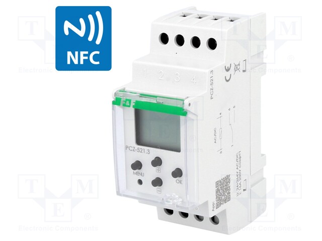 Programmable time switch; Range: 24h / 7days; SPDT; 24÷264VAC