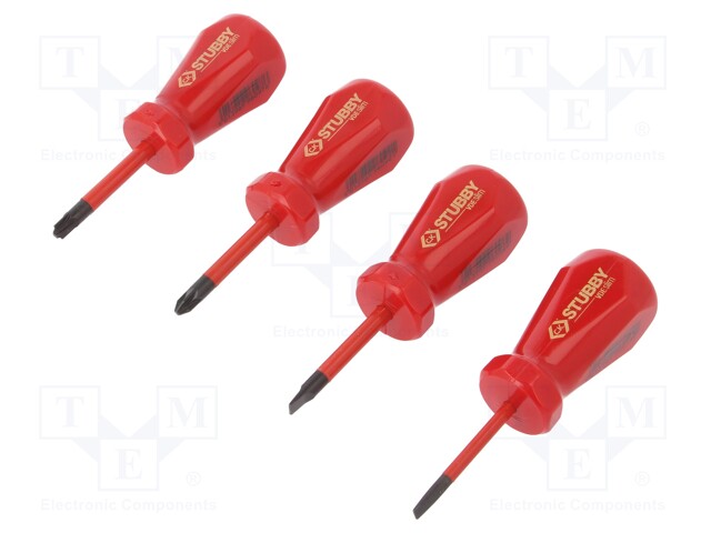 Screwdrivers; Pcs: 4; insulated; 1kVAC