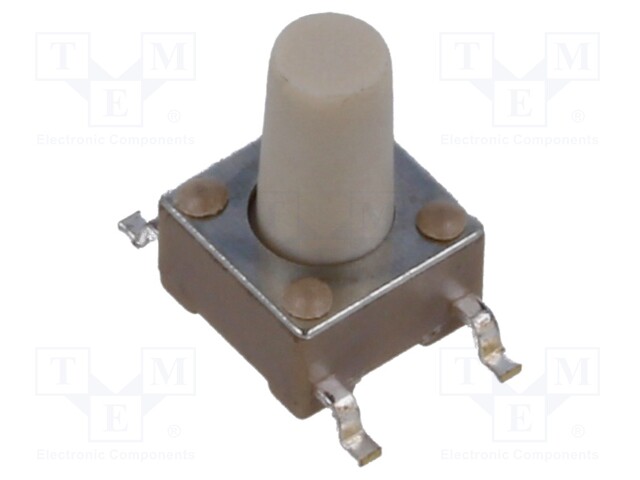 TACTILE SW, SPST, 0.05A, 12VDC, SOLDER