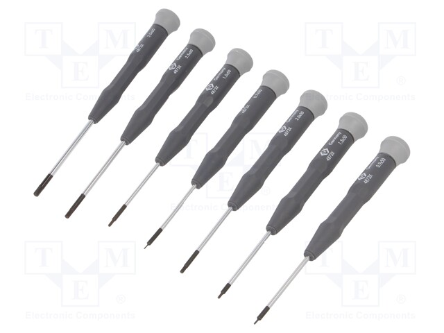 Screwdrivers; Pcs: 7; precision; Kind of holder: Xonic XM