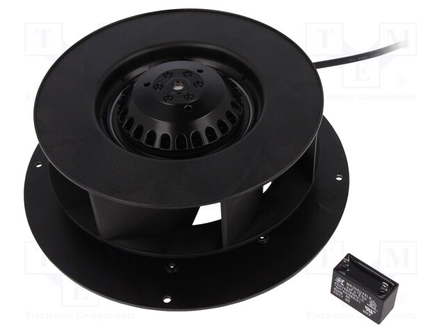 Fan: AC; radial; 230VAC; Ø235x87mm; 390m3/h; 60dBA; ball bearing