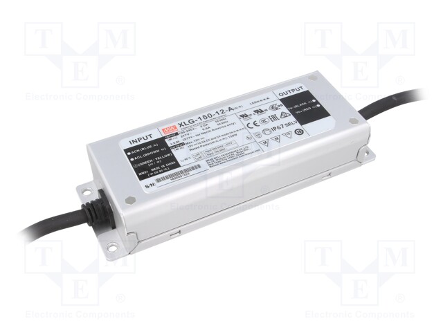 Power supply: switched-mode; LED; 150W; 12VDC; 12500mA; 100÷305VAC