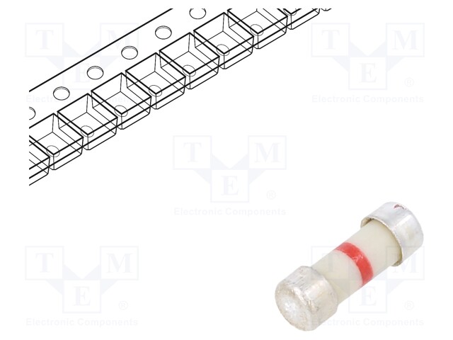 Fuse: fuse; quick blow; 50mA; 250V; SMD; axial; 9,8x3,02x3,02mm