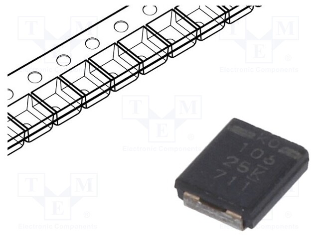 Capacitor: tantalum-polymer; 10uF; 25VDC; Case: T; 1311; ESR: 60mΩ