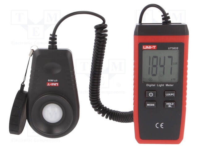 Light meter; LCD,with a backlit; 0÷199 000lx; 110x53x26mm