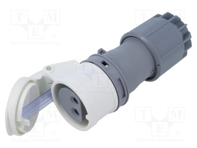 Connector: AC supply; plug; female; 32A; IEC 60309; IP44; PIN: 2