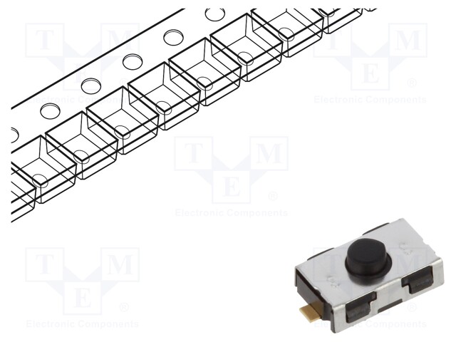 Microswitch TACT; SPST-NO; Pos: 2; 0.01A/32VDC; SMT; none; 3N; 2.5mm