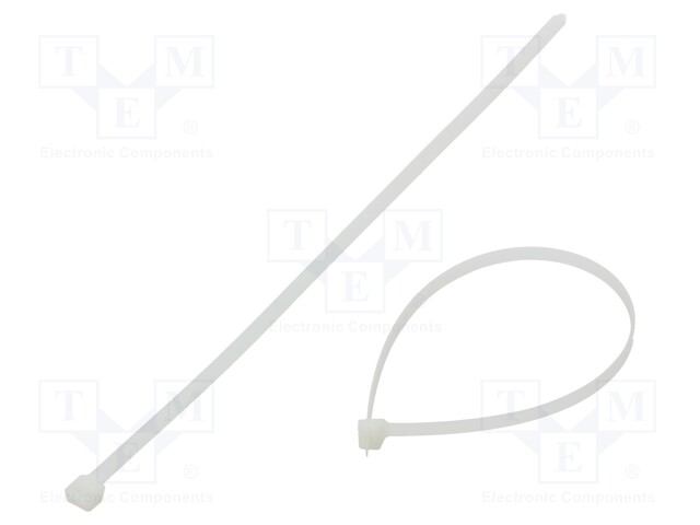 Cable tie; L: 370mm; W: 7.6mm; polyamide; 533N; natural; -40÷85°C