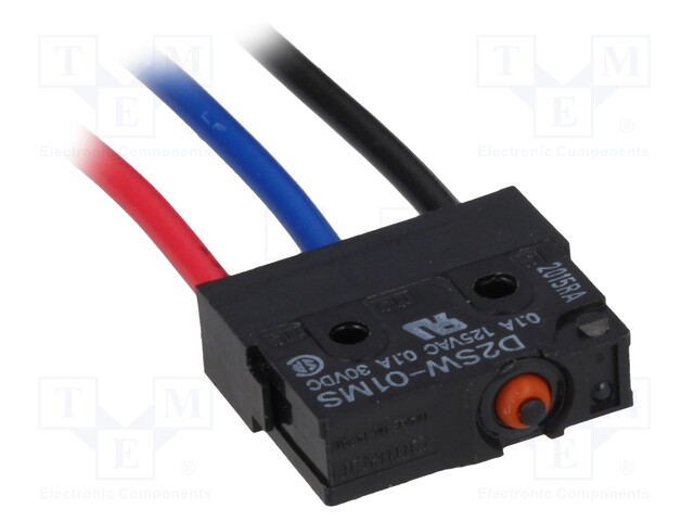 Microswitch SNAP ACTION; without lever; SPDT; 0.1A/125VAC; Pos: 2