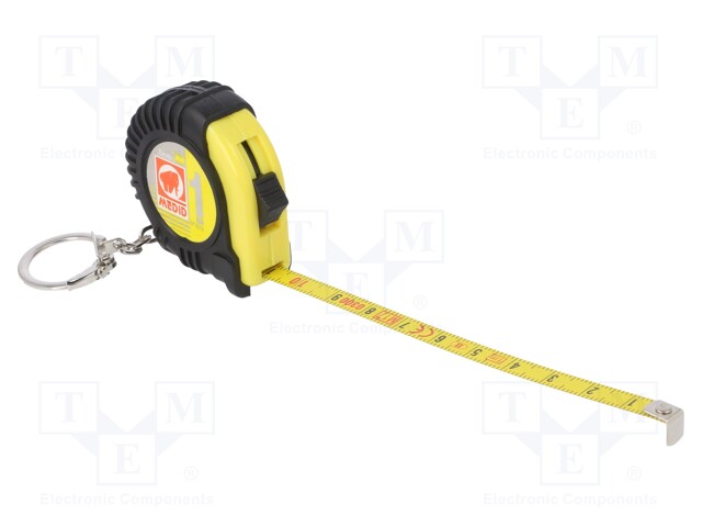 Measuring tape; L: 1m; Width: 7mm; Enclos.mat: ABS,rubber