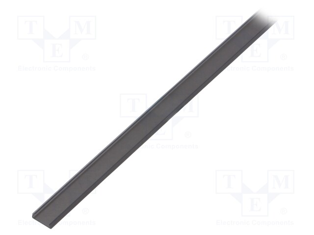 Cover for LED profiles; black; 2m; V: C; push-in