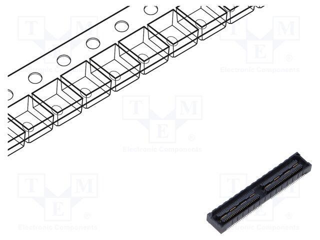 Connector: PCB to PCB; female; PIN: 150; 0.635mm; QSS; gold-plated